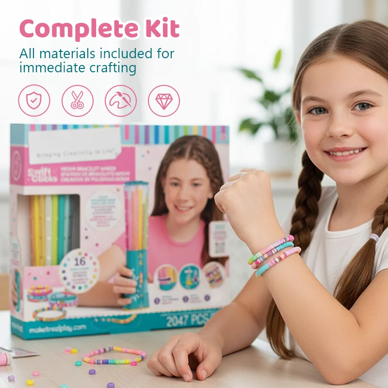 🎁Idée cadeau en promotion à -50 %🔥 Kit de création de bracelets Quick-Click