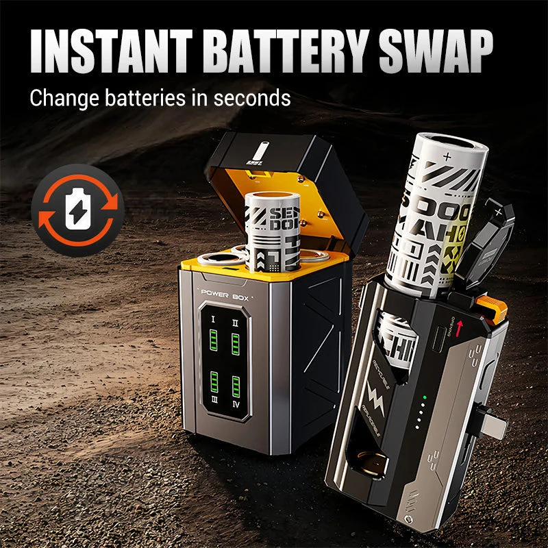⚡⚡Power Bank Portable avec Batterie Remplaçable⚡⚡