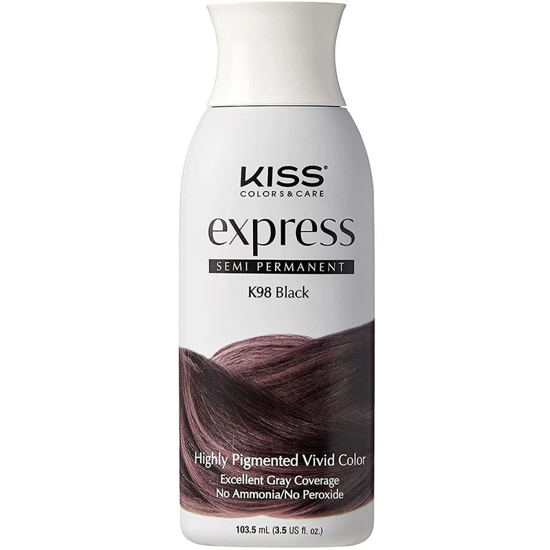 Kiss Express - Semi Permanent Hair Color BLACK (Noir) LOT de 6