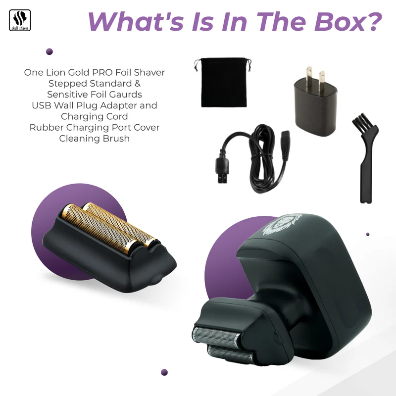 One Lion Gold PRO Foil shaver | Two foil options: Standard and Sensitive included