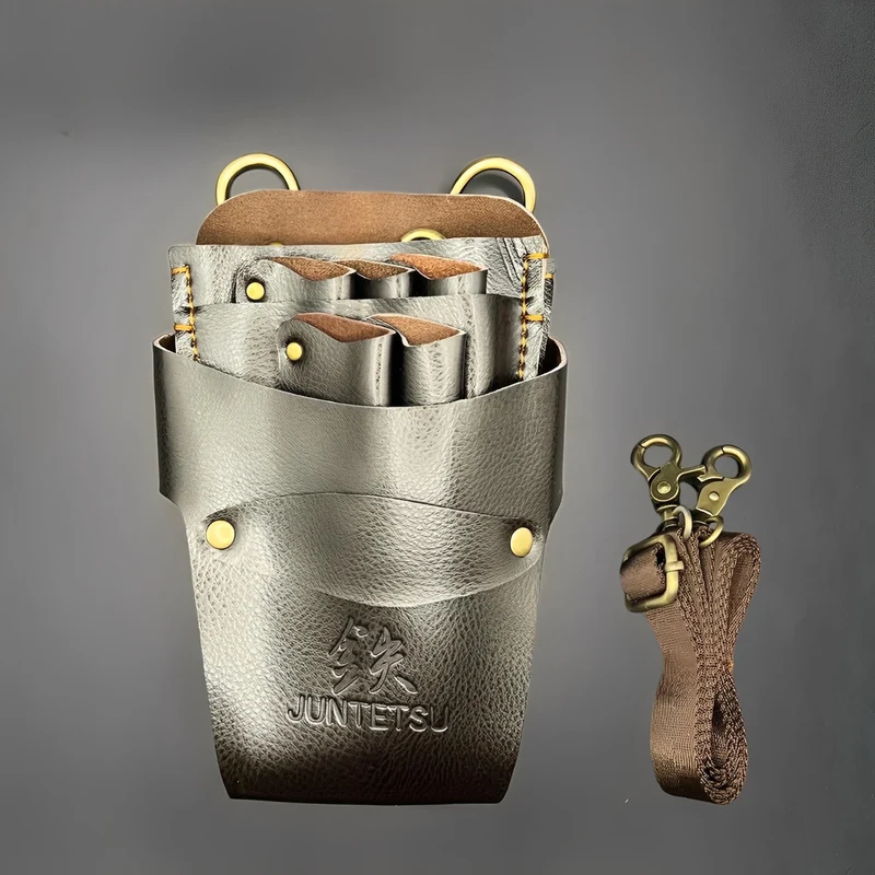 Étui en cuir marron classique Juntetsu - 5 Professional