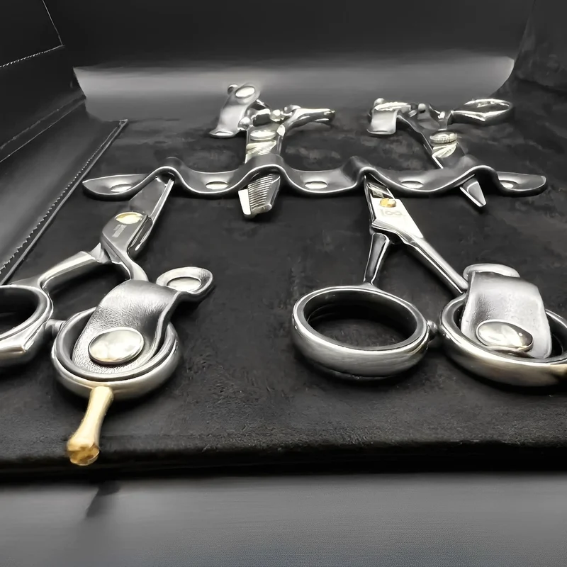 Étui à ciseaux en cuir Juntetsu - Rangement haut de gamme à 8 poches