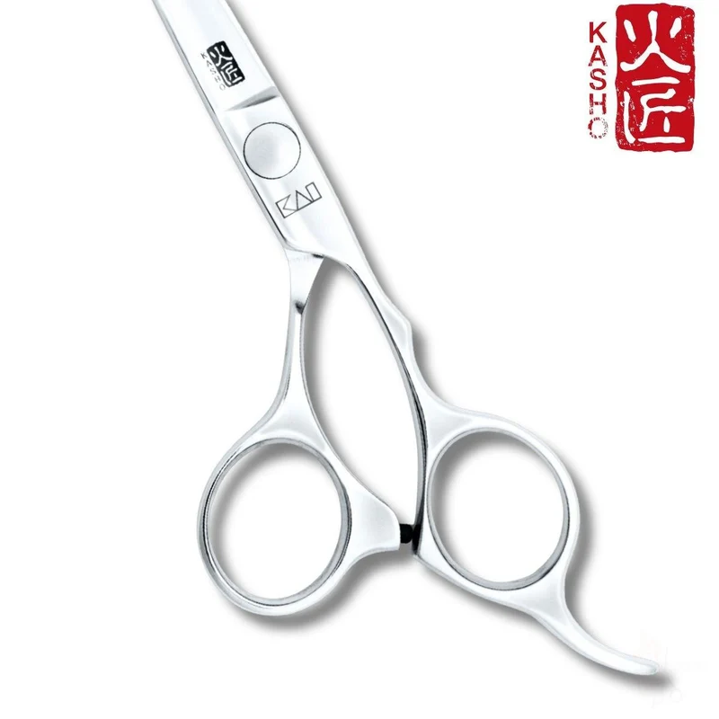 Kasho Ciseaux de coupe de cheveux décalés chromés