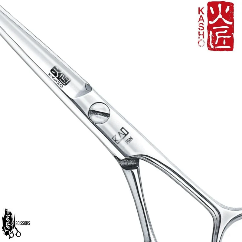 Kasho Ciseaux de coupe de cheveux raides bleus