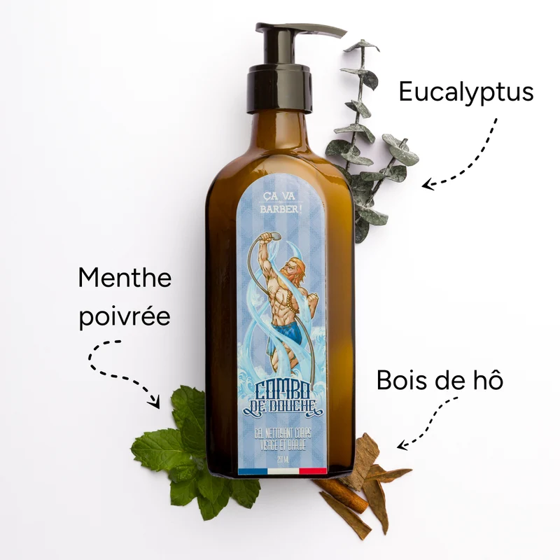 Gel douche barbe — Nettoyant barbe, visage & corps