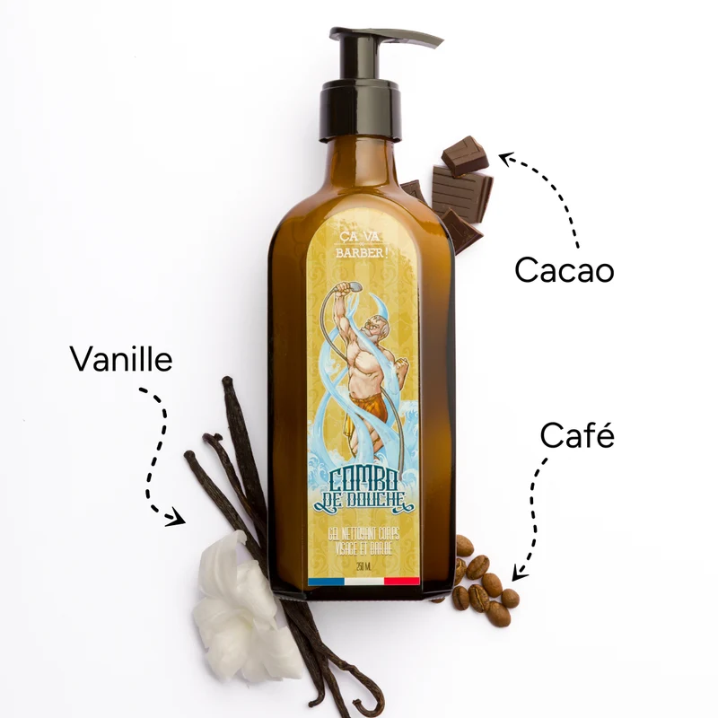 Gel douche barbe — Nettoyant barbe, visage & corps