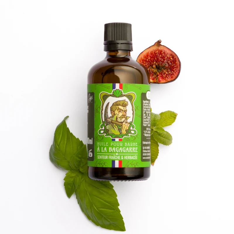 Huile pour barbe - Senteur Herbacée et fraiche - à la Bagagarre