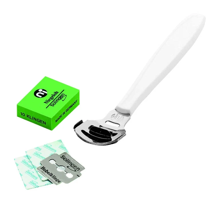 Hornhauthobel, mit 20 Stck. Ersatzklingen