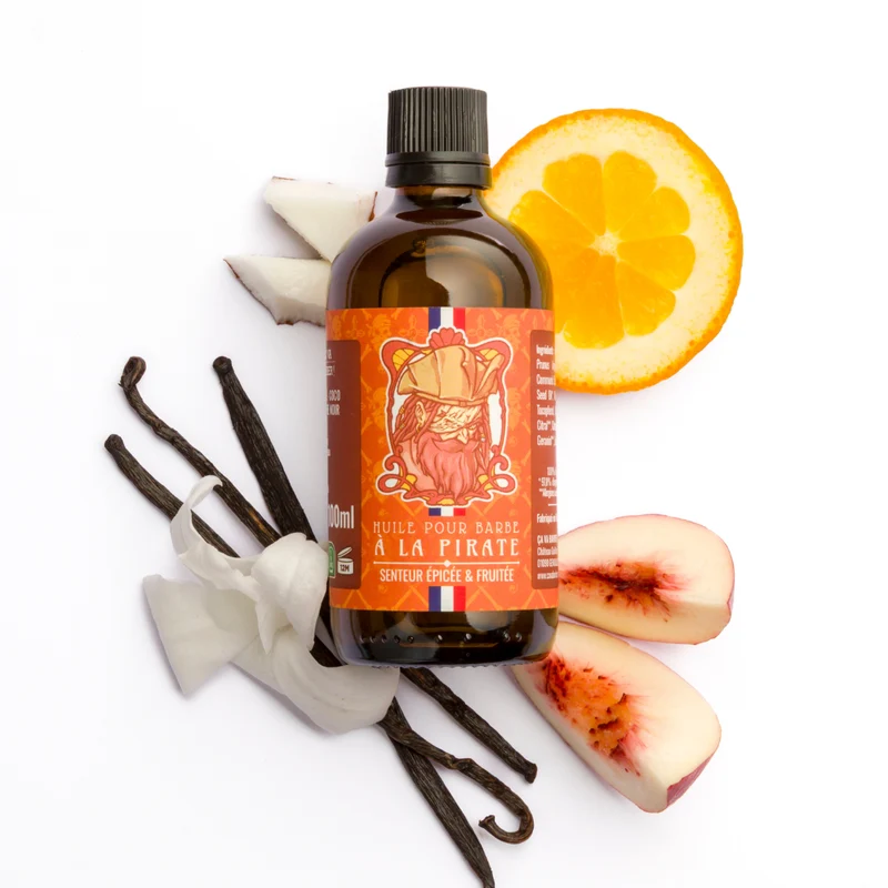 Huile pour barbe - Senteur Epicée et Fruitée - à la Pirate