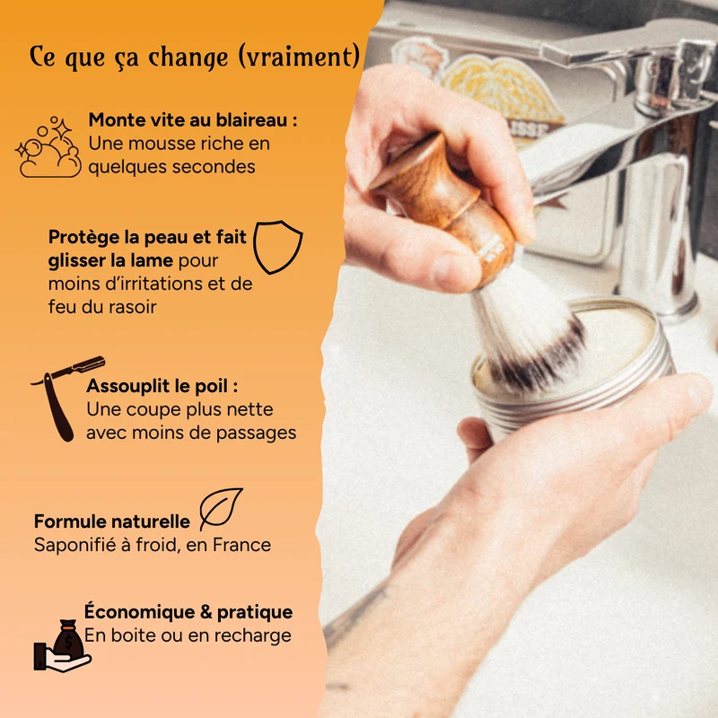 Savon de rasage - Peau lisse du style