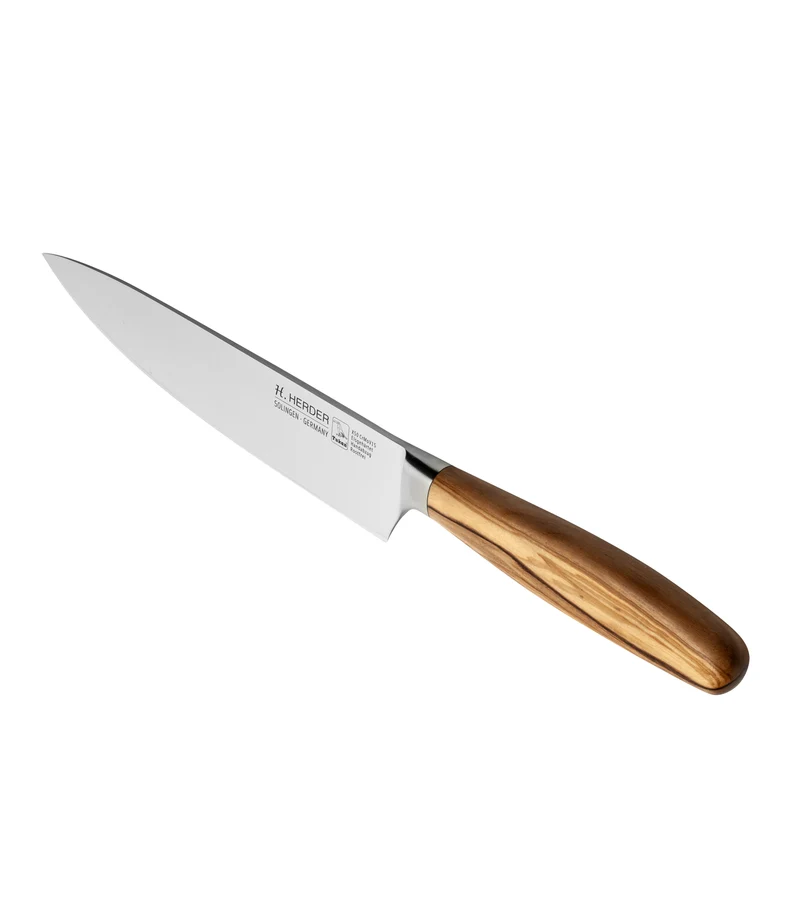 Kochmesser Eterno, Olivenholz, Klingenlänge 21cm, geschmiedet