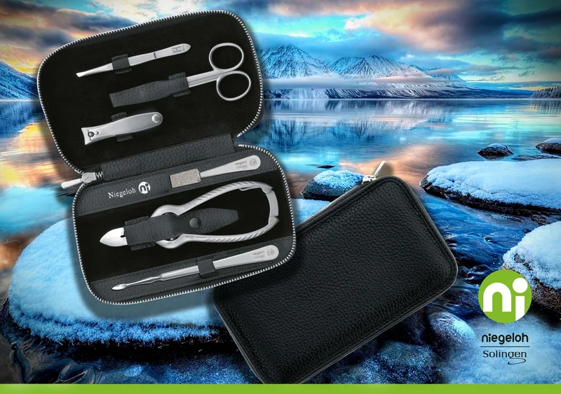 Maniküre Pediküre Set Imantado, Zip, schwarz 6tlg.