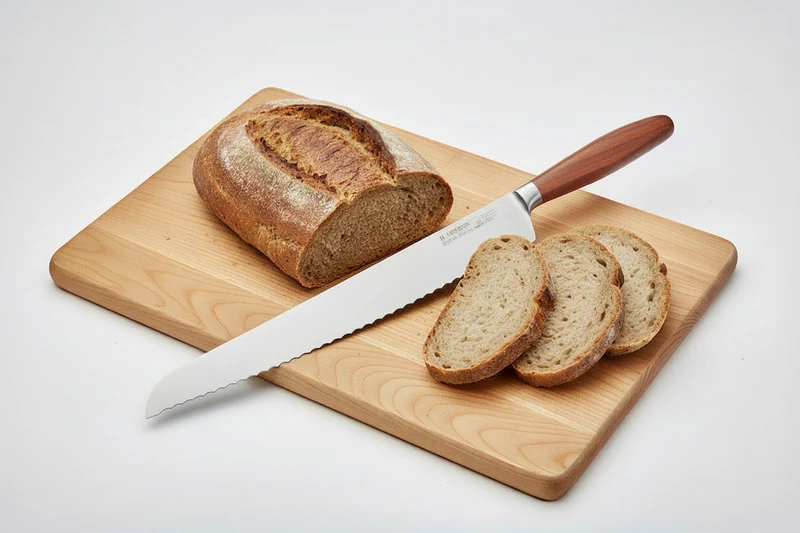 Brotmesser Eterno, Pflaumenholz, Klingenlänge 32cm, geschmiedet