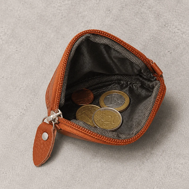 Porte-Monnaie Homme Compact en Cuir Zippé