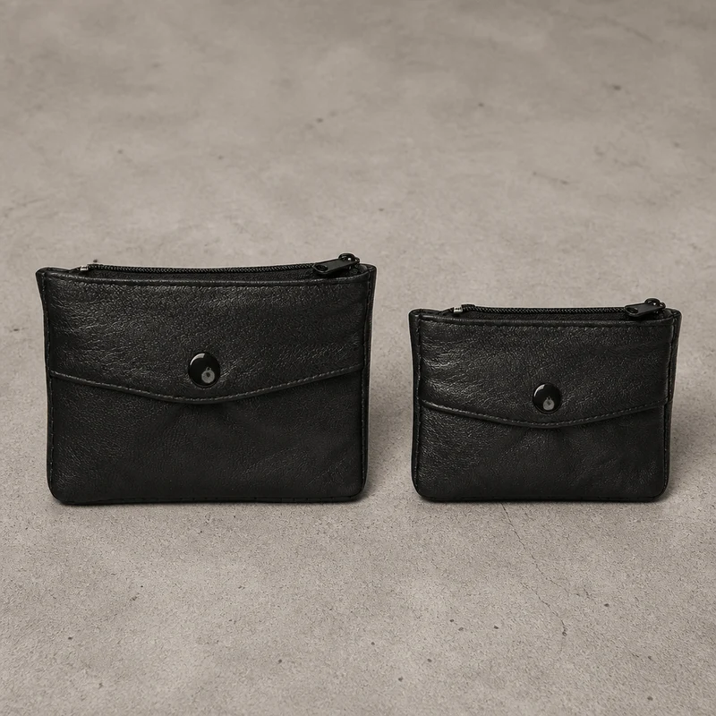 Porte-Monnaie Homme en Cuir Souple, Petit ou Grand