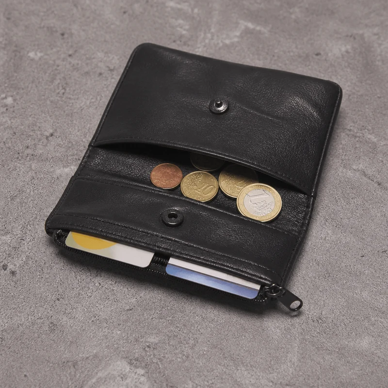 Porte-Monnaie Homme en Cuir Souple, Petit ou Grand