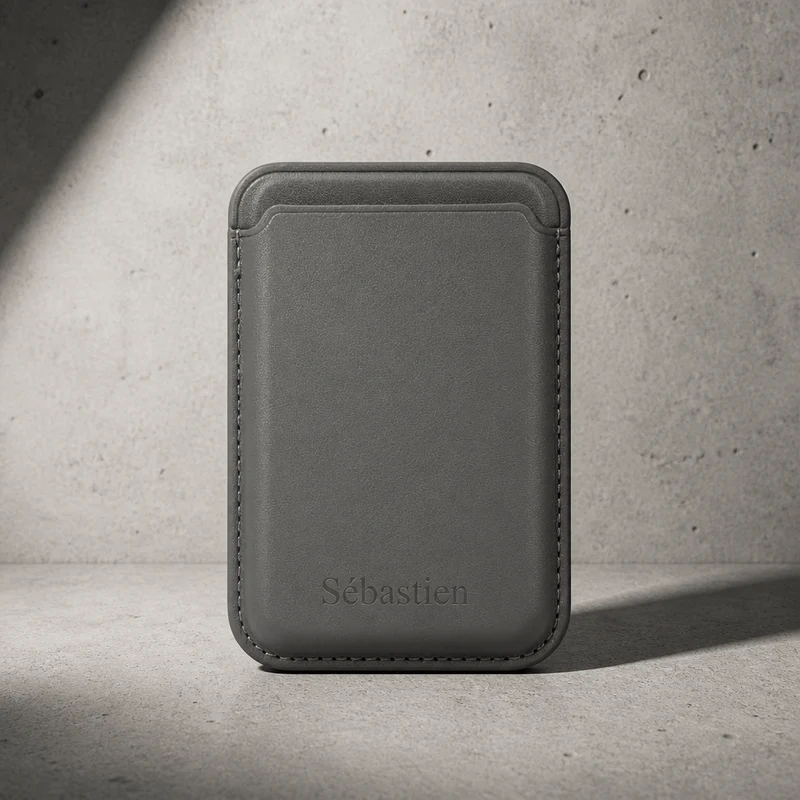 Porte-Cartes MagSafe Homme Personnalisé Gravé