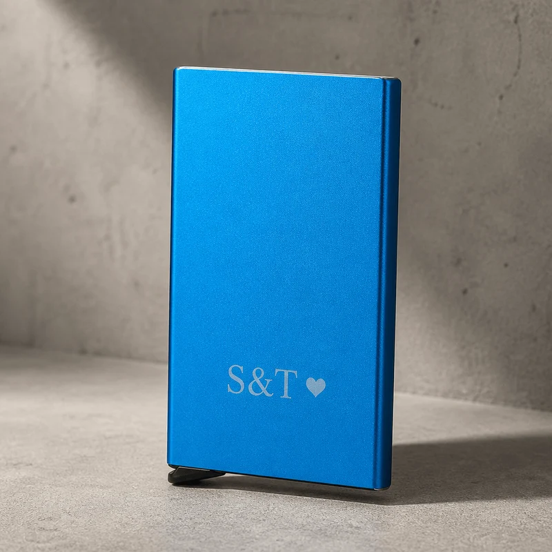 Porte-Cartes Homme Aluminium RFID Personnalisé