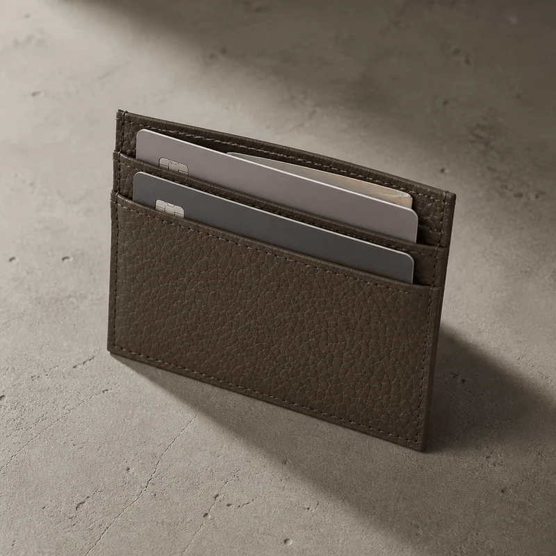 Porte-Cartes Homme Cuir Grainé Personnalisé à Graver