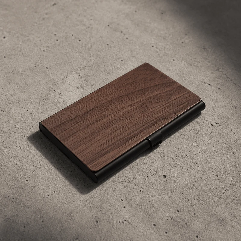 Porte-Cartes Homme Bois et Acier Personnalisable