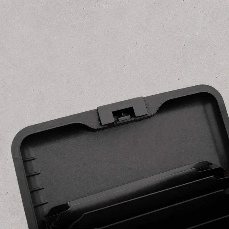 Porte-Cartes Homme Aluminium Compact à Soufflet
