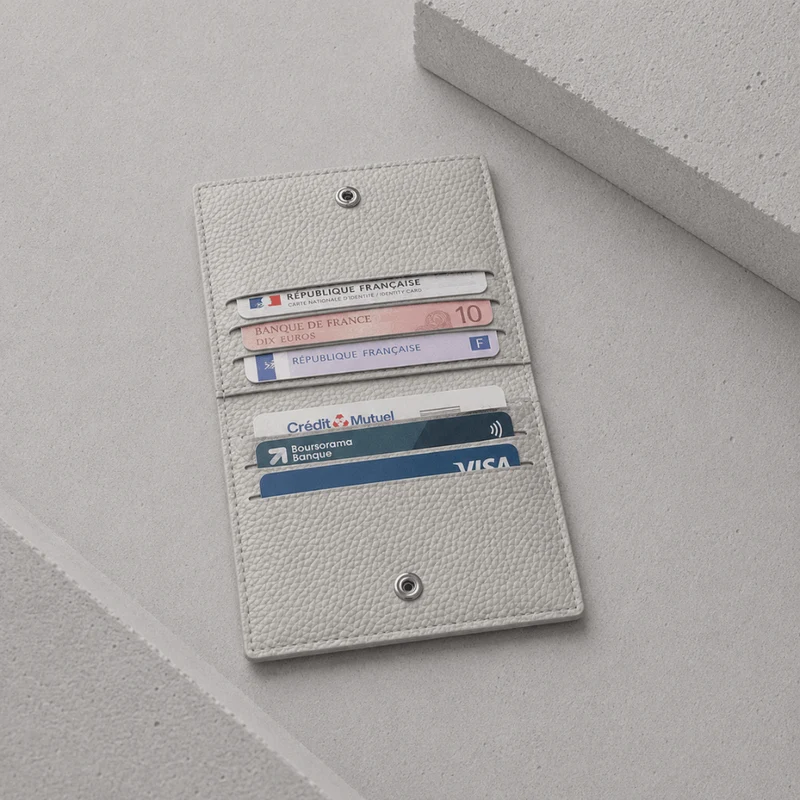 Porte-Cartes Homme en Cuir de Vache Véritable à Rabat