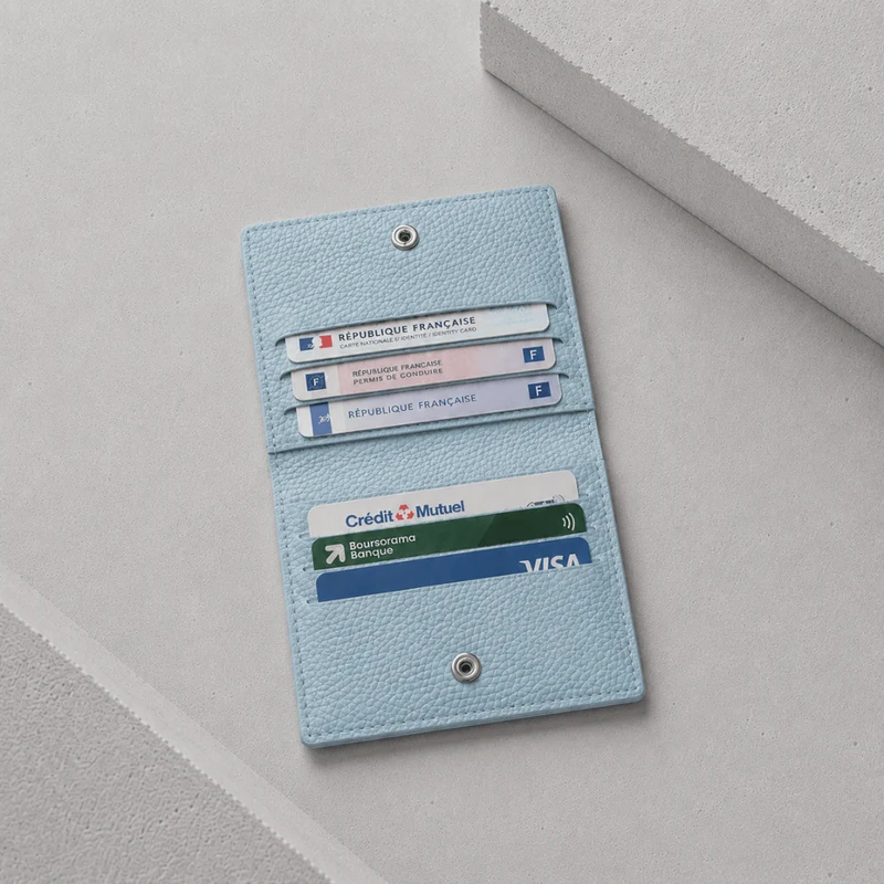 Porte-Cartes Homme en Cuir de Vache Véritable à Rabat