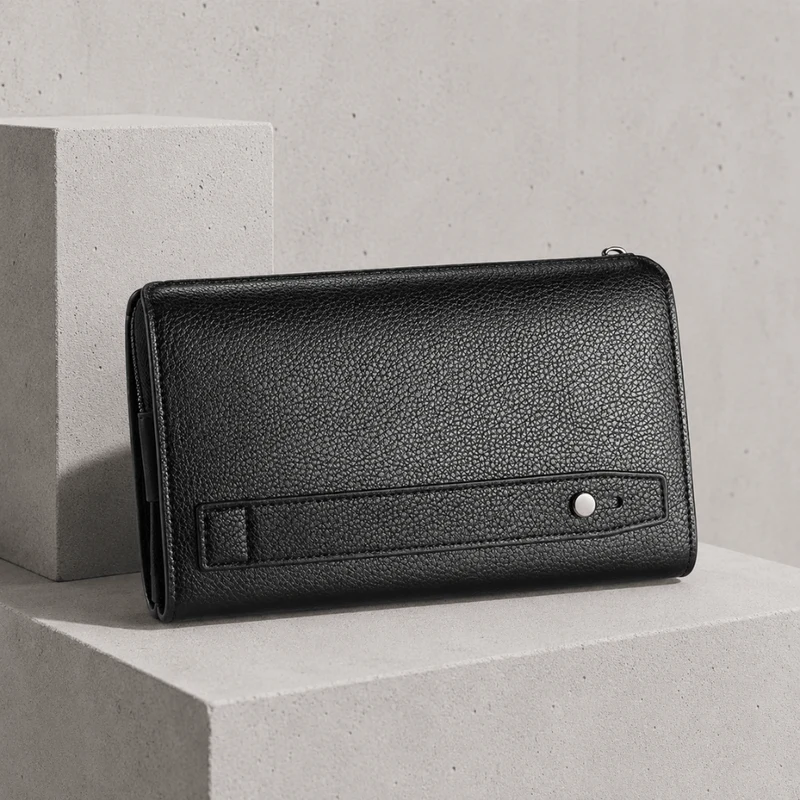 Grand Portefeuille Personnalisé Homme Zippé à Graver