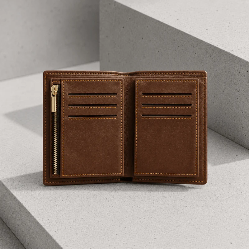 Portefeuille Homme Personnalisé Photo Gravée Zippé