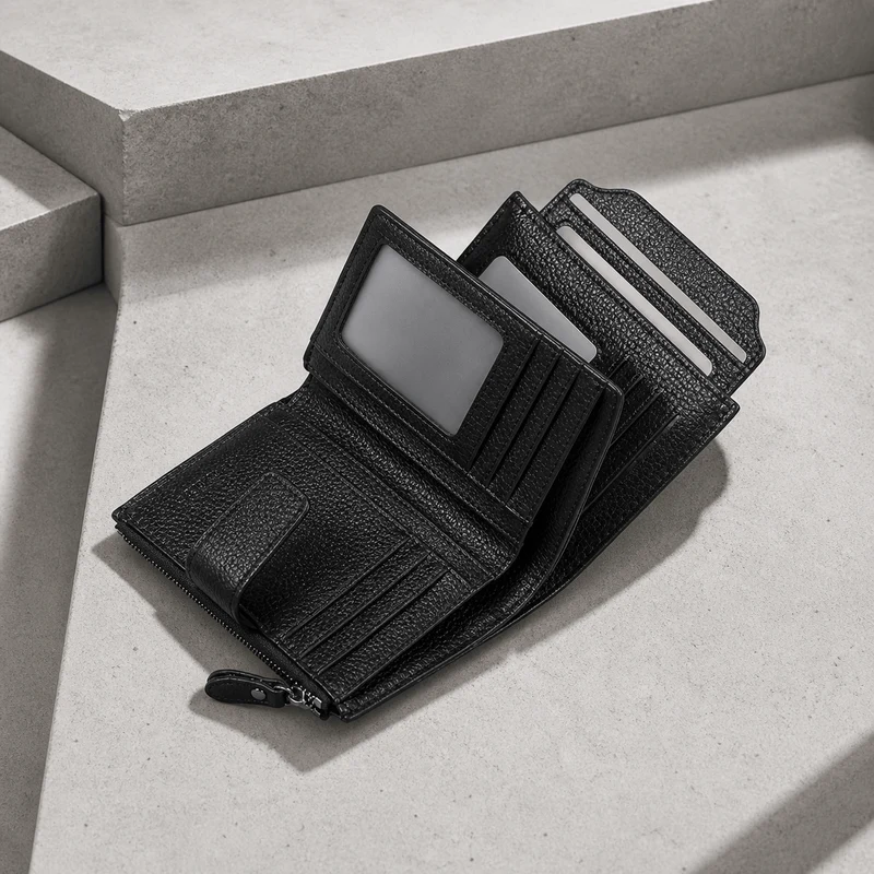 Portefeuille Homme Cuir 3 Volets Vachette Anti-RFID