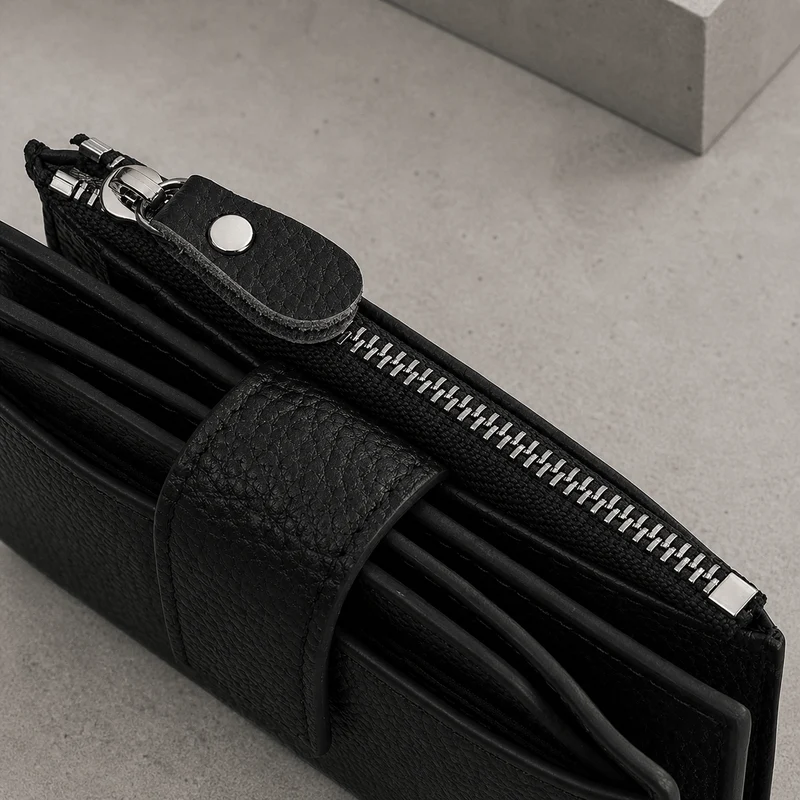Portefeuille Homme Cuir 3 Volets Vachette Anti-RFID