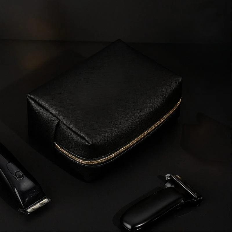Trousse de toilette homme luxe en cuir – 3 tailles, personnalisation incluse