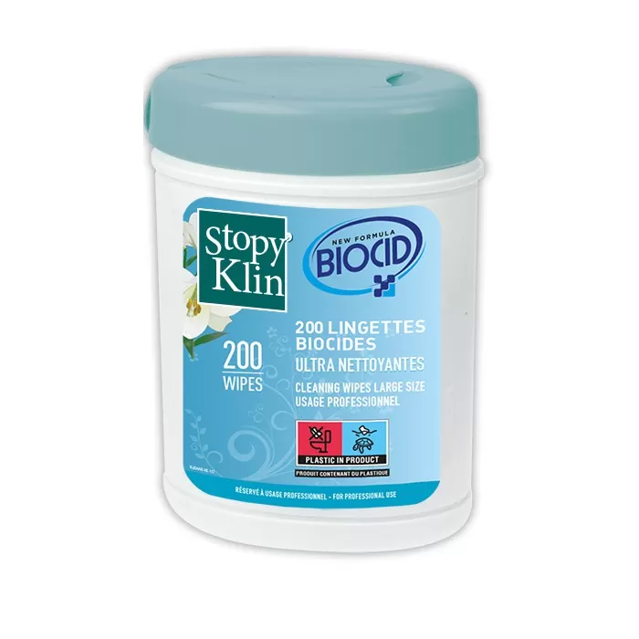 Lingettes nettoyantes Stopy Klin x200 Biocide