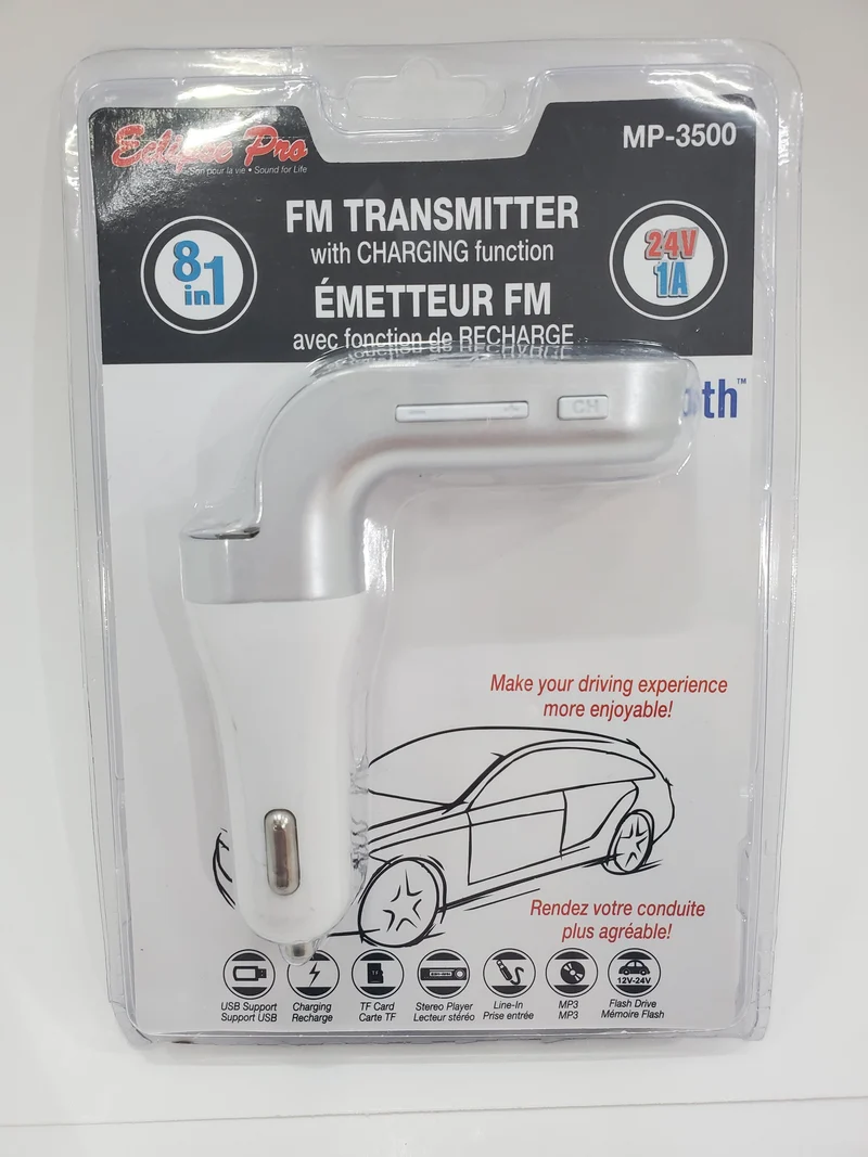 ECLIPSE PRO 8 in 1 FM Transmitter with Charging Function - MP-3500