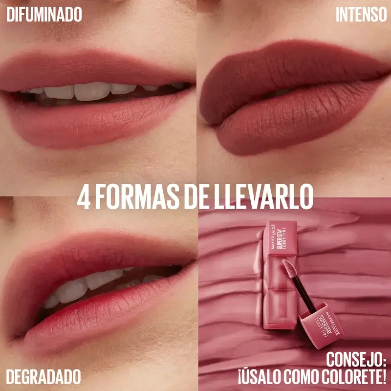 Maybelline New York Super Stay Teddy Tint Matte Lip Tint, Shade 30 Coquettish, 5 ml