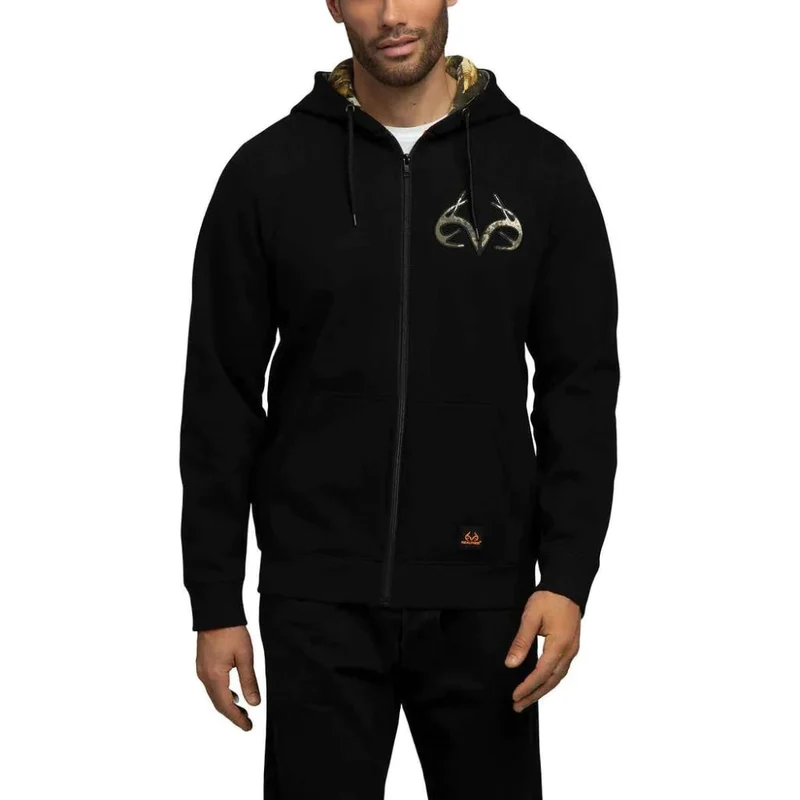 REALTREE - Coton Ouaté à Capuche Zippé pour Homme