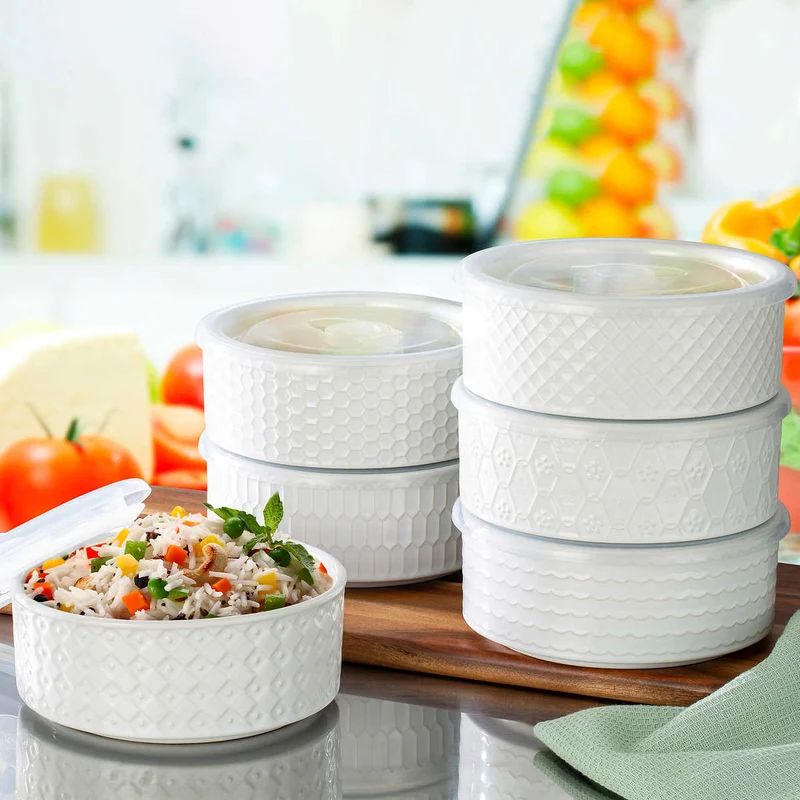 SIGNATURE HOUSEWARE - Ensemble de 6 Bols avec Couvercles