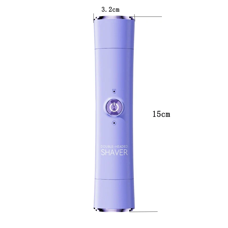 Rasoir électrique 2-en-1 sans fil pour femme — Tondeuse bikini double tête — Utilisation à sec et sous l’eau