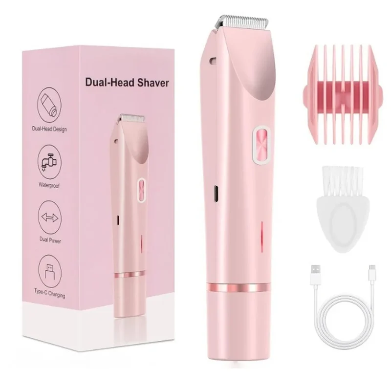 Rasoir électrique 2-en-1 pour femme — Jambes, Aisselles & Maillot — Rechargeable