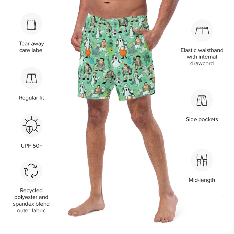 Bustin makes me feel good- swim trunks