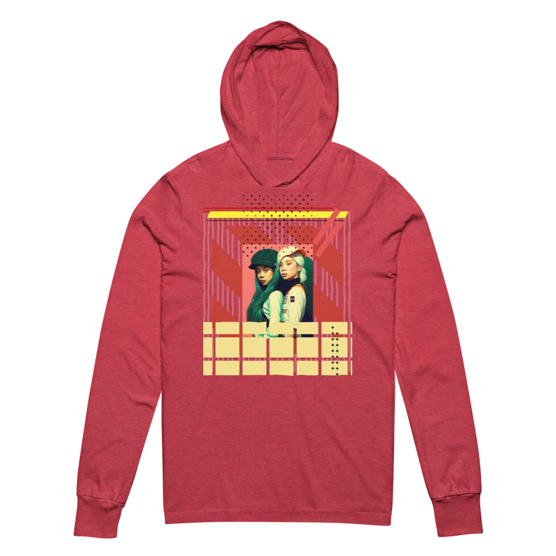 90'sRetro Hooded long-sleeve tee
