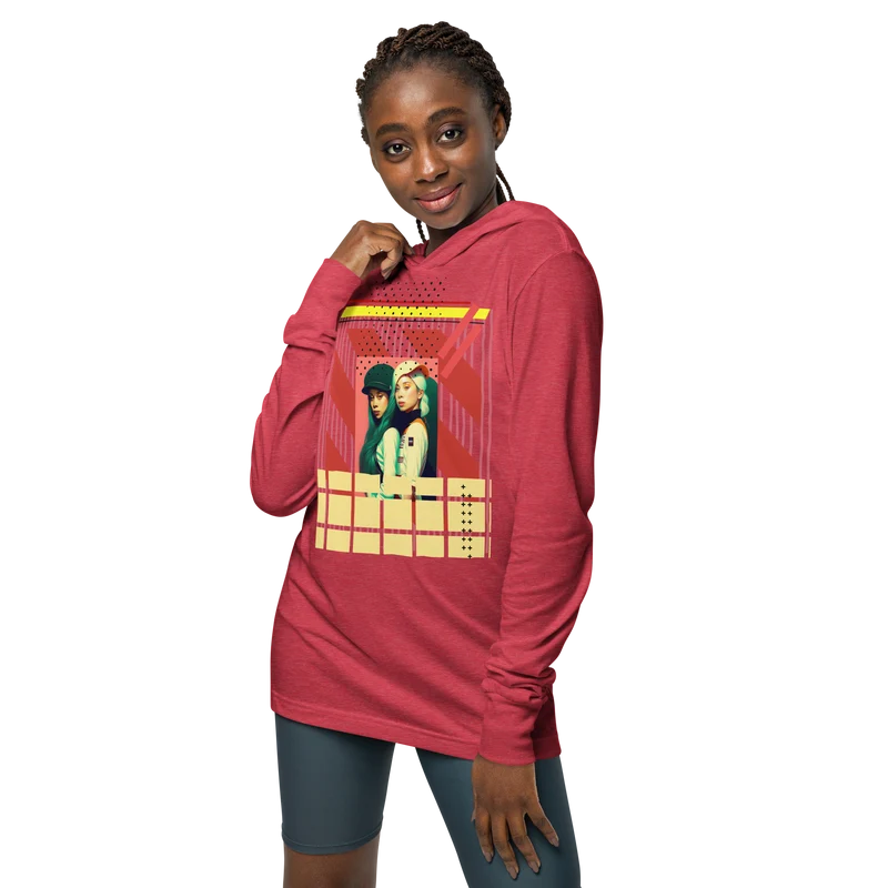 90'sRetro Hooded long-sleeve tee
