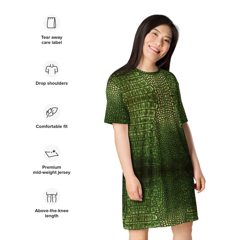 Dragon skin T-dress