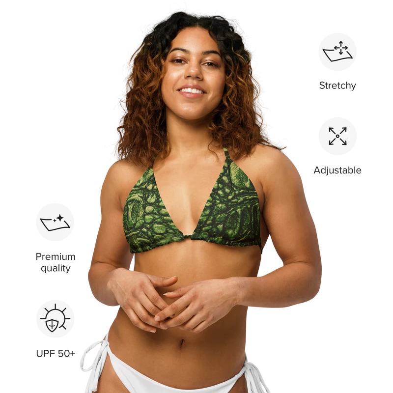 Bikini Strings Croc-skin