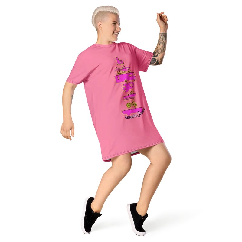 Road to Success T-shirt dress