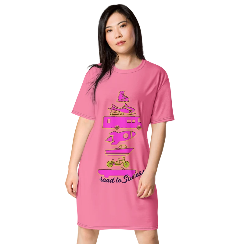 Road to Success T-shirt dress