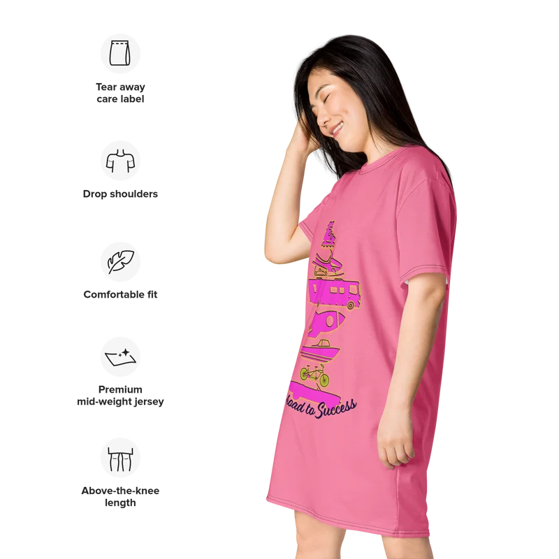 Road to Success T-shirt dress