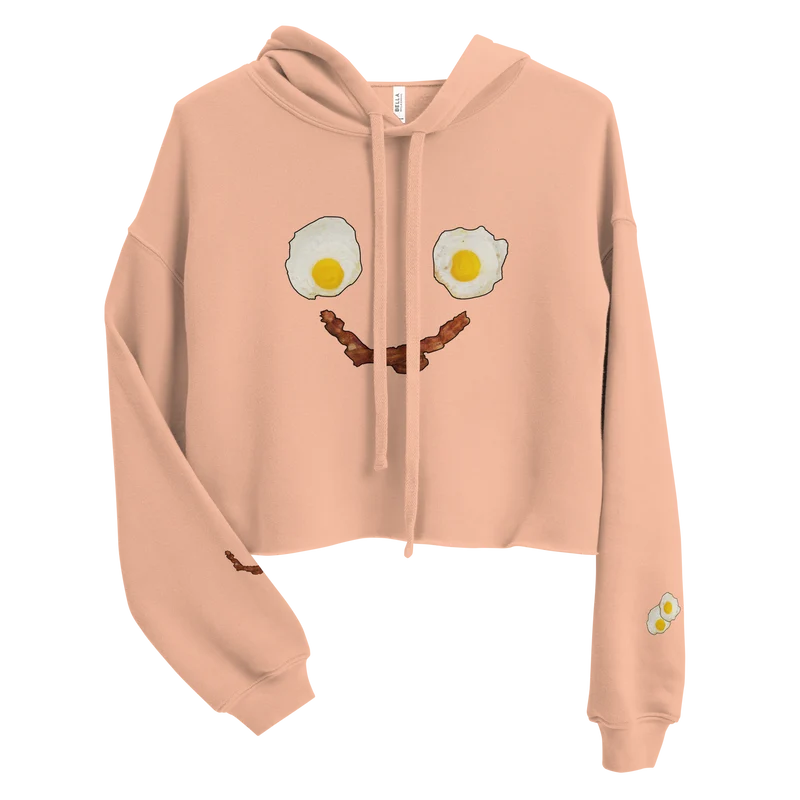 Eggs & Bacon:) Crop-Hoodie