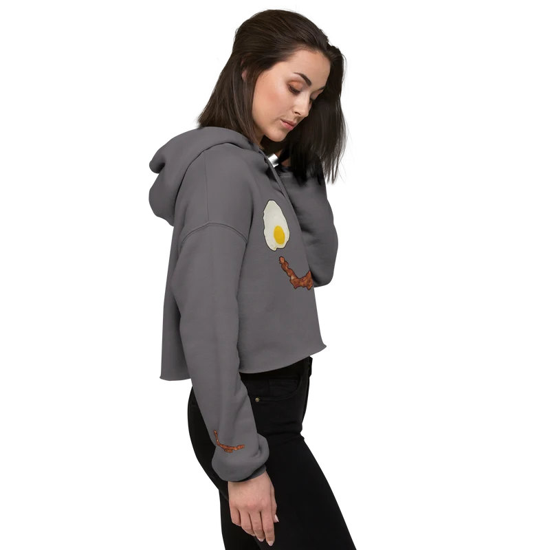 Eggs & Bacon:) Crop-Hoodie