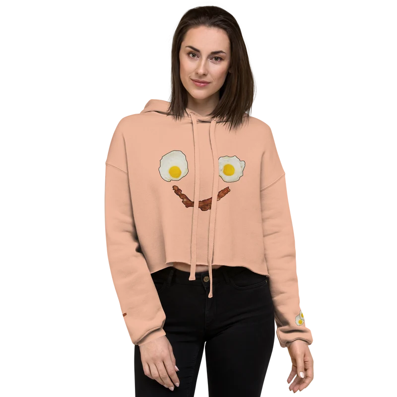 Eggs & Bacon:) Crop-Hoodie